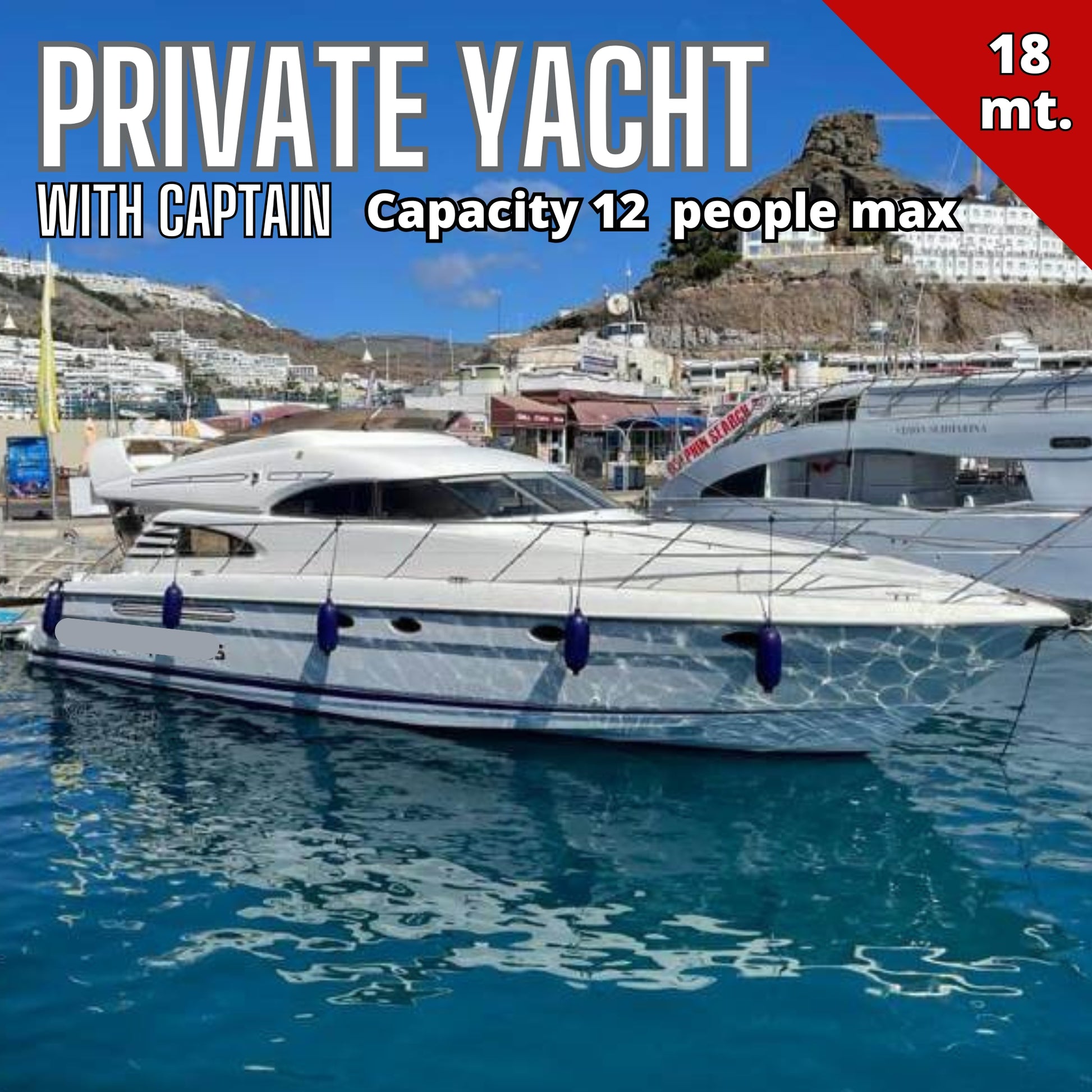 gran canaria boat rental - magic island frontal view