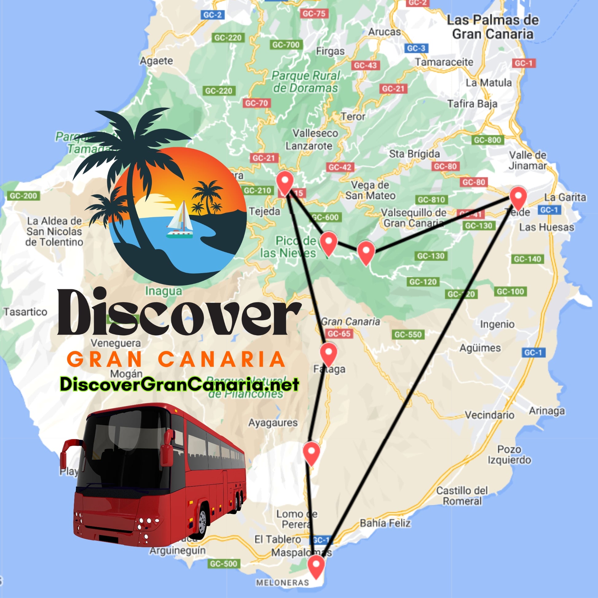 bus tour gran canaria - dams