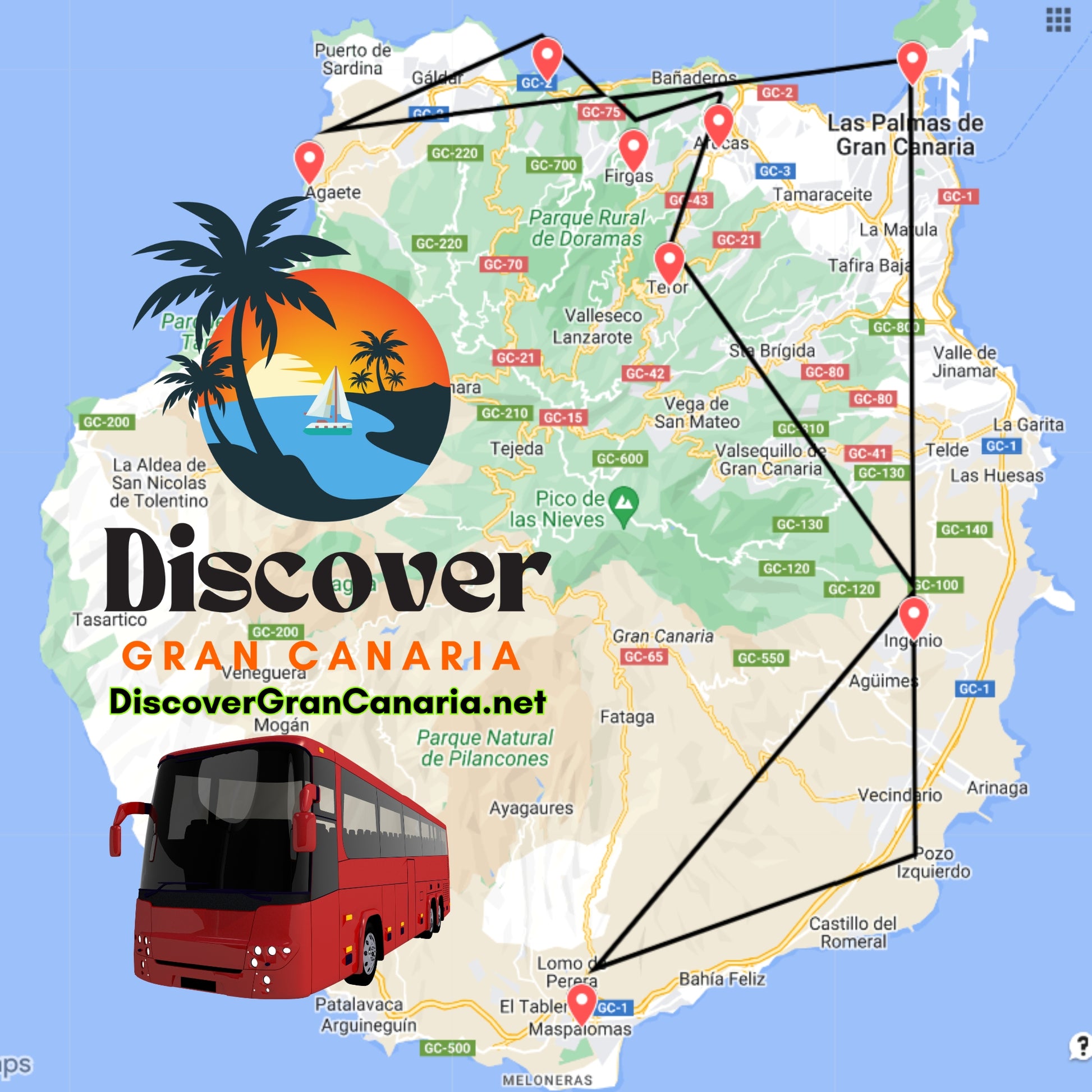 bus tour gran canaria - landscapes