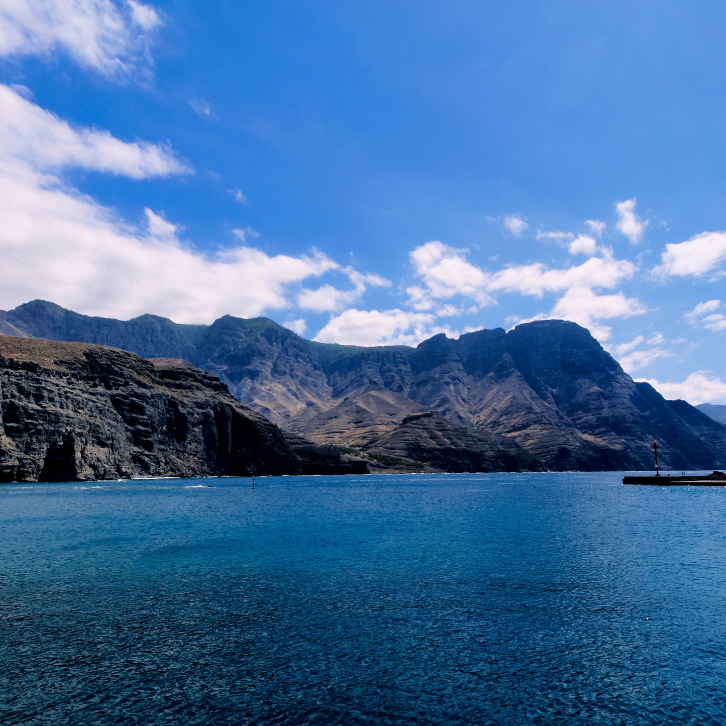 Gui Gui Yacht Tour Gran Canaria | Private & Shared Cruise stunning view of cliffs and blue waters.