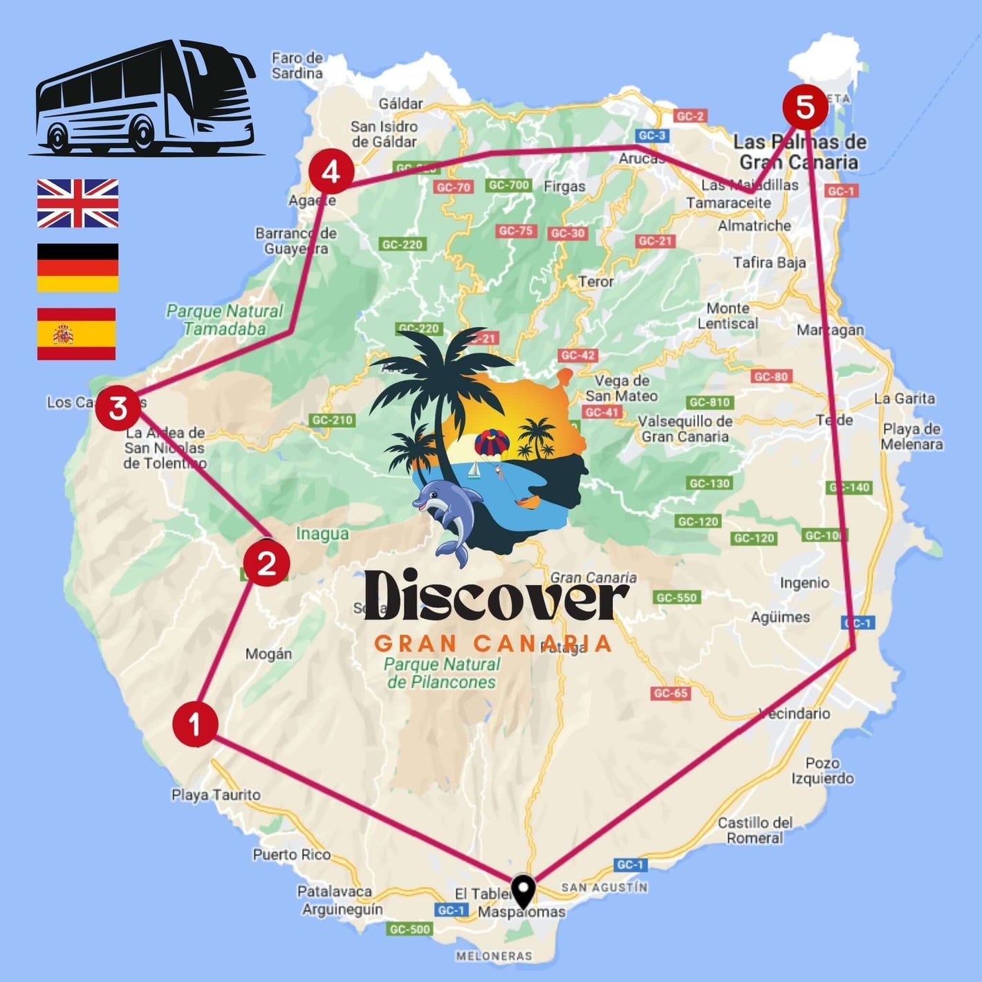 bus tour gran canaria - big island tour